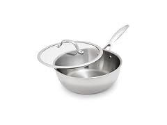 GreenPan Valencia Pro Tri-Ply Stainless Steel 3.6QT Chef's Pan with Lid