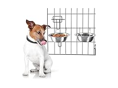 Set of 2 Stainless-Steel Dog Bowls