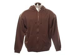 Full Zip-Up Hoodie - Brown