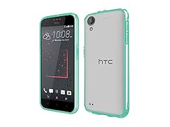 HR Wireless Ultra Slim Hard Crystal Clear Transparent Fused TPU Case for HTC Desire 530 - Clear/Teal