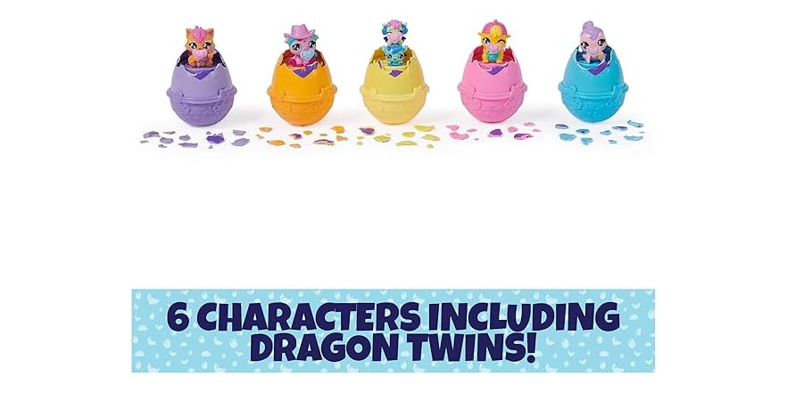 Pink & Yellow Egg Carton Toy, 6 Mini Figures