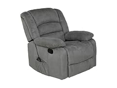 Relaxzen Massaging Rocker Recliner, Gray