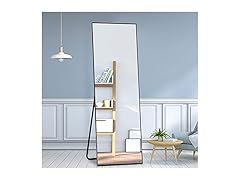 PexFix 65"x22" Floor Mirror, Black