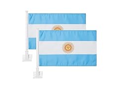 MSFHHA 2 Pack Car Flags,Argentina 