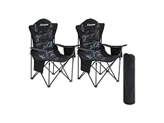 Aohanoi 2 Pack Black Camo Camping Chairs