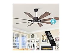 Parrot Uncle 60 Inch Ceiling Fans with Light & Remote