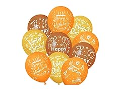 TAIHEBB Orange Birthday Balloons, 50 Pcs