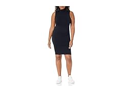 Yummie Womens (M) Mock Neck Smoothing Dress Black