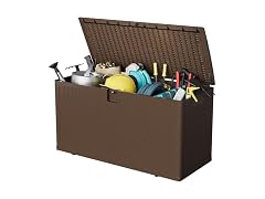 Resin Deck Box, 73 Gal Outdoor Storage Box 