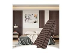 POHARE Wood Slat Wall Panels 2Pk Walnut