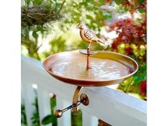 Copper Bird & Butterfly Bird Bath & Water Oasis