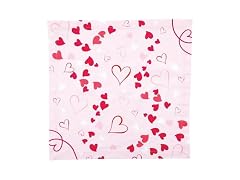 Set of 4 100% Cotton Cloth Table Napkins Hearts