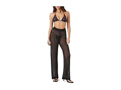 Forever 21  (XS) Sheer High-Rise Pants Black