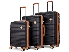 Brickell 3Pc Retro Spinner Luggage Set