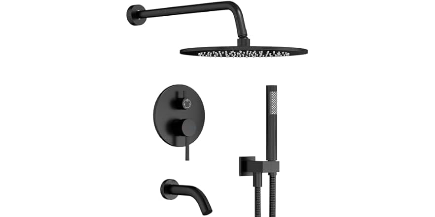 Gabrylly Shower System w/ Tub Spout, 3-Way Shower Valve