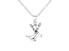 Chihuahua With Pink Bowtie Dog Necklace