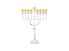 Majestic Silver-Plated Hanukkah Menorah