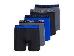 PUMA Men's 5-Pack Performance Boxer Briefs