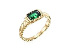 PALBOA Gold Emerald Ring - Size 9