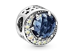 PANDORA Jewelry Moon and Night Sky Cubic Zirconia Charm in Sterling Silver (Open Box)