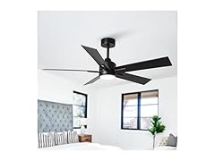 WHOSE LAMP F3147BK110V 48 Inch Black Ceiling Fan