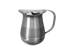 nu steel Hammered Water Pitcher 1.5 Lt with Ice Catcher, Shiny