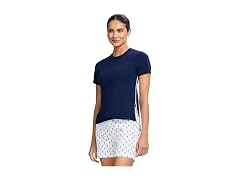 IZOD Women (L) Short Sleeve Sweater Navy