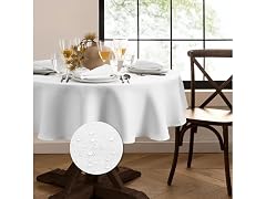 Elrene Home Fashions Laurel 70" Round, White