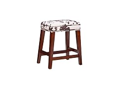Linon Harlow Brown Cow PrintBackless Counter Stool 24" (Open Box)