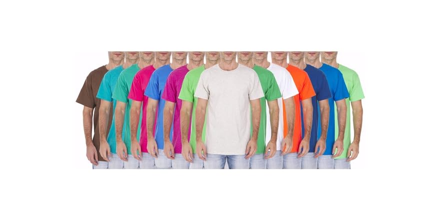 Fruit of the Loom Men's Crew Neck T-Shirts, Assorted, 10-Pack