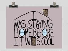 Stay Home Hipster Poster