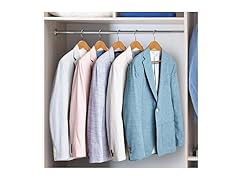 JS Home Non-Slip Wooden Hangers 20 Pack 