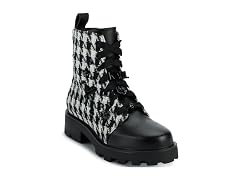 KARL LAGERFELD Makenzie Lace Up Combat Boot With Pins (6)