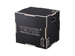 3 in 1 Plyometric Jump Box, 20/18/16 Inch Wooden
