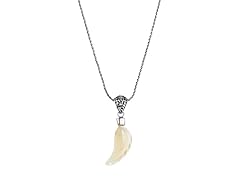 Greg Anthony Bali Genuine Bone Crafted Feather Necklace