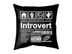 Introvert Label Medium Double Sided Pillow