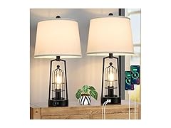 Brightever Table Lamps with 2 USB Ports