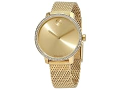 Movado Bold Shimmer Ladies Yellow Gold Watch