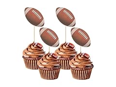 36Pcs American Football Cupcake Toppers