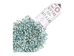 Miyuki Delica Seed Beads Picasso Seafoam Green