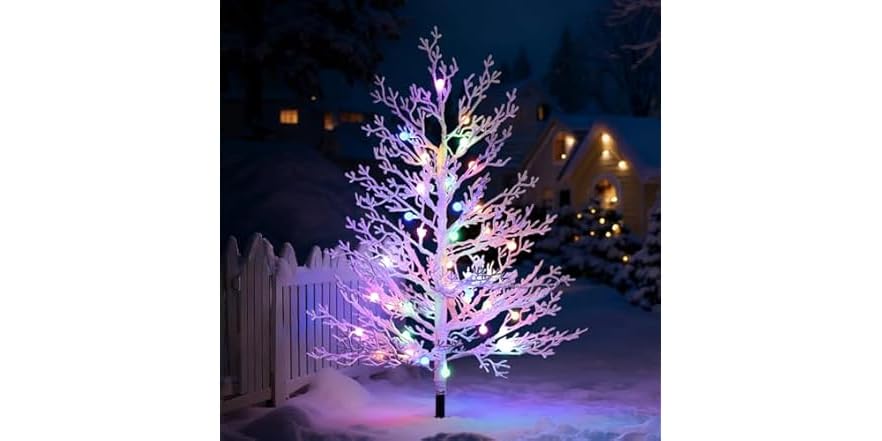 Brightever 3FT Small Christmas Tree with Lights, Pre-lit