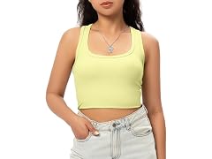 GGOV Women's Cotton Sleeveless Gym Shirts (Medium)