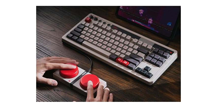 8Bitdo Retro Mechanical Keyboard, Wireless or Wired, Hot Swappable Keys