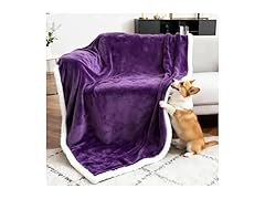 BoxZone Waterproof Dog Blanket- Purple White