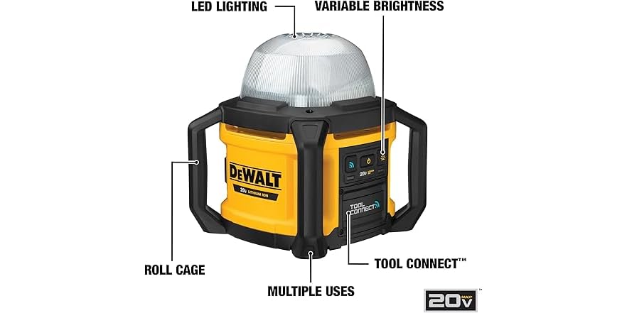 DEWALT DCL074 20V MAX LED Work Light - Tool Only