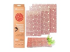 36 Pack Beeswax Organic Cotton Food Bags