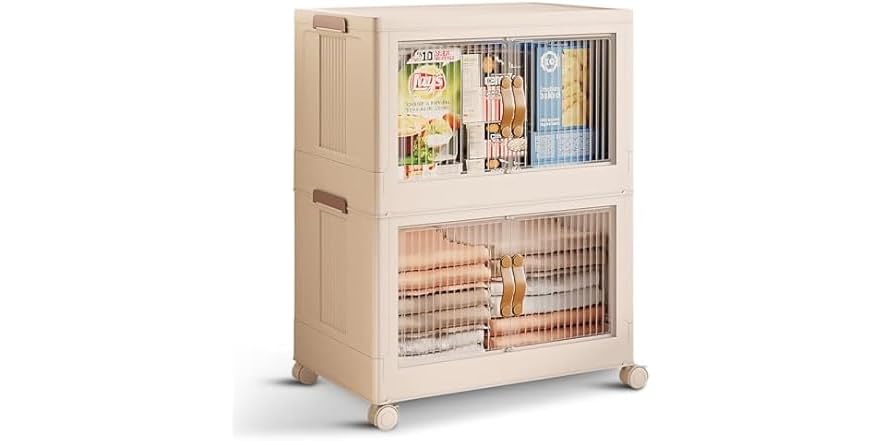 STORAGEBUD 2 Tier Large Stackable Storage Bins