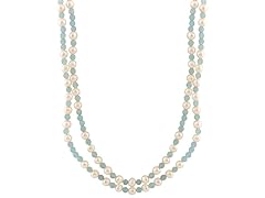 Endless White Beaded Necklace