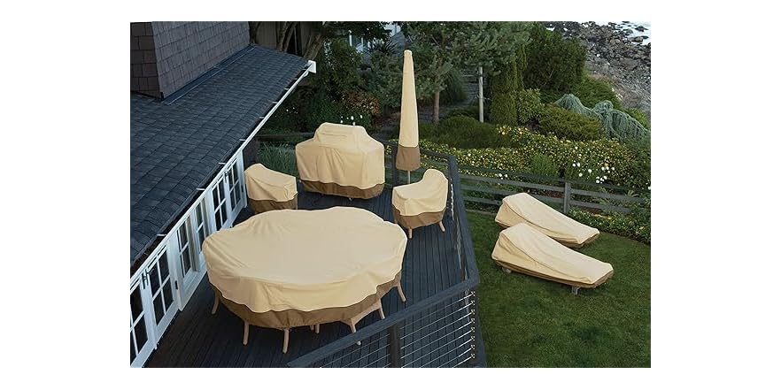 Classic Accessories Veranda Water-Resistant 11 Foot Patio Umbrella Cover