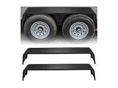 CHEINAUTO Heavy Duty Steel Diamond Plate Tandem Axle Trailer Fenders 72-7/8"x10-1/4"x13" (Fit 13"-15" Tires) - 2 Pcs